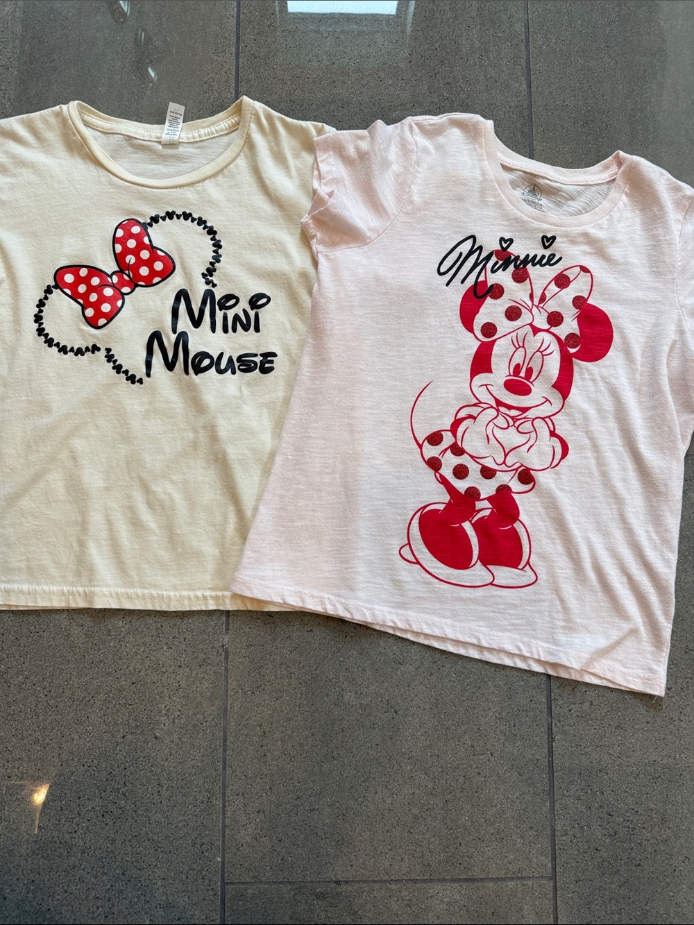 Minnie Mouse Pink & Cream Graphic Tee Set